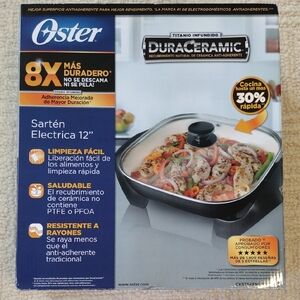 Oster Black Electric Skillet with Duraceramic Coating